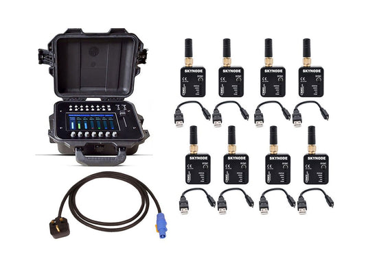 Cinelex Gaffers Control GC28 Wireless DMX Starter Pack with 8 SKYNODE²