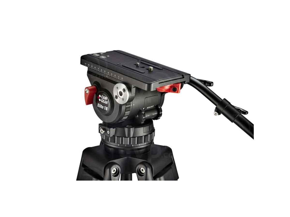 CamGear Carbon Fibre Tripod System with Elite 18 Fluid Head and Ground-Level Spreader