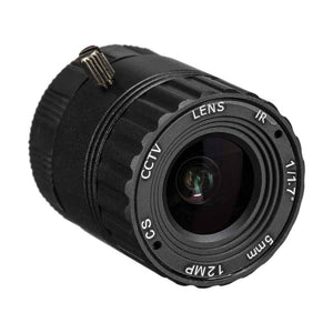 Marshall Electronics Compatible with 12MP Cameras CS Mount 5mm Focal Length Compatible with 1/1.7" Sensors 87° Horizontal Field of View IR Corrected Fixed Iris Operation