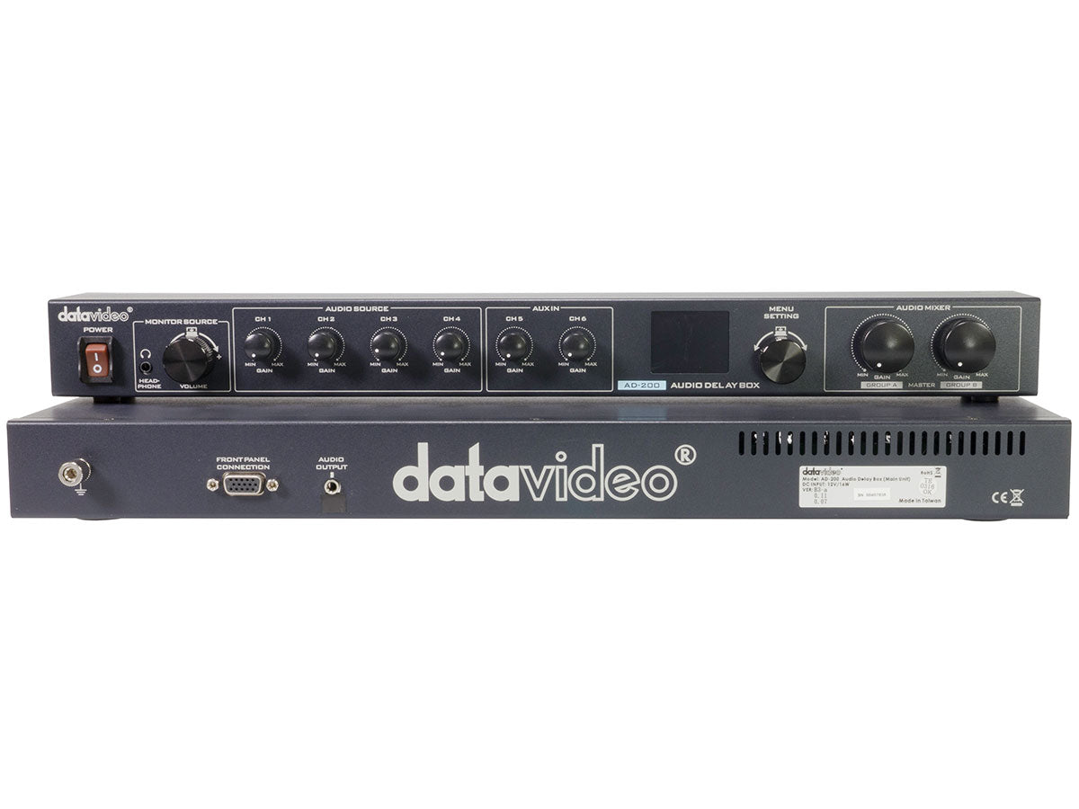 Datavideo AD-200 6-Channel Audio Delay/Mixer with Level Adjustment