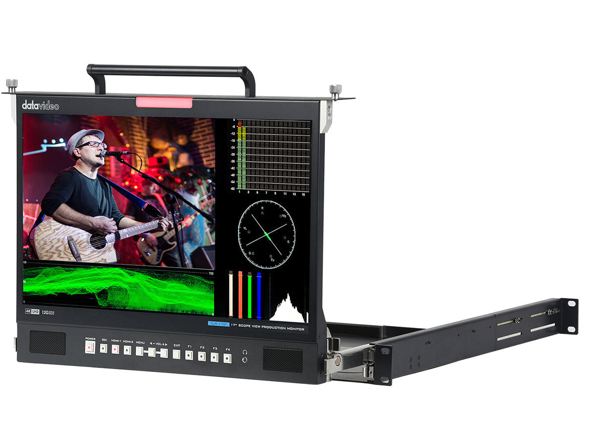 Datavideo TLM-170KM 17-inch ScopeView Production Monitor - 1U Foldable Rackmount