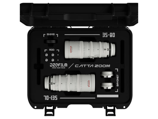 DZOFILM Catta 35-80 & 70-135mm T2.9 E-Mount 2-Lens Bundle (White)