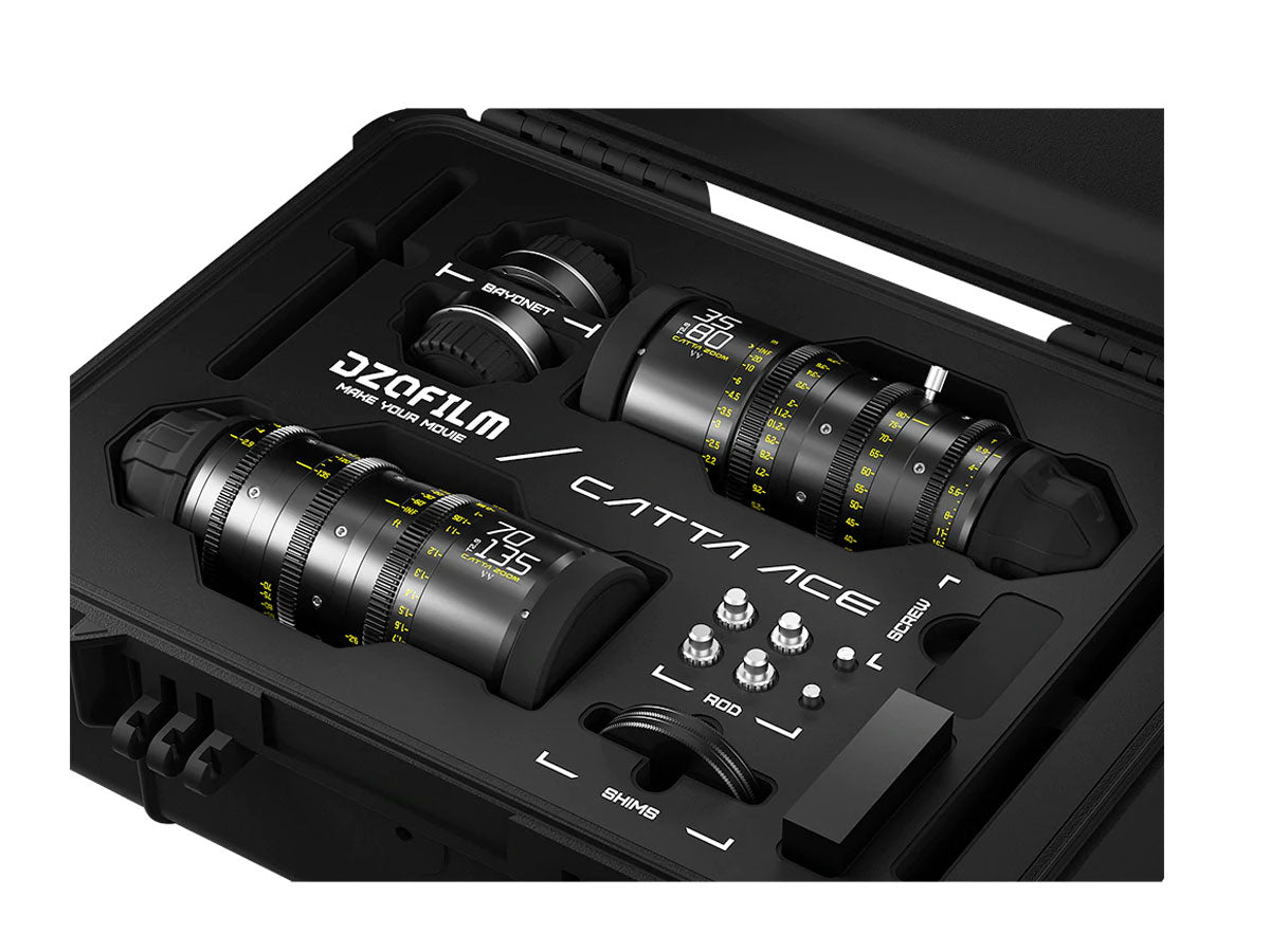 DZOFILM CATTA ACE 35-80 & 70-135mm T2.9 FF Cine Zoom Dual Lens Bundle EF/PL Mount