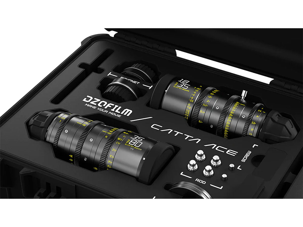 DZOFILM CATTA ACE 18-35 & 35-80mm T2.9 Lens Bundle - PL/EF Interchangeable Mount