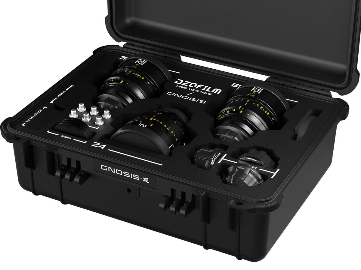 DZOFilm 24, 32, 65mm T2.8 Gnosis Macro Prime 3-Lens Kit (LPL with PL & EF Mounts) - Imperial