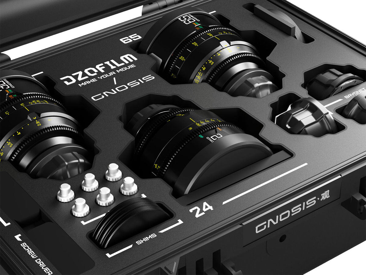 DZOFilm 24, 32, 65mm T2.8 Gnosis Macro Prime 3-Lens Kit (LPL with PL & EF Mounts) - Metric