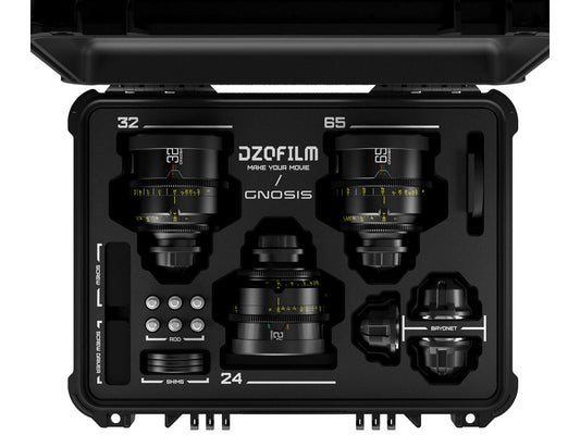 DZOFilm 24, 32, 65mm T2.8 Gnosis Macro Prime 3-Lens Kit (LPL with PL & EF Mounts) - Metric