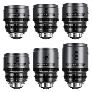 DZOFilm Pavo 2x Anamorphic Prime T2.1 6 Lens Bundle (28/32/40/55/75/100mm) - Blue Coating