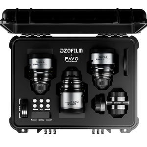 DZOFilm Pavo 2x Anamorphic Prime T2.1 3 Lens Bundle (28/40/75mm) - Blue Coating