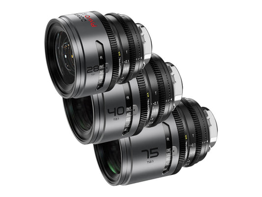DZOFilm Pavo 2x Anamorphic Prime T2.1 3 Lens Bundle (28/40/75mm) - Neutral Coating