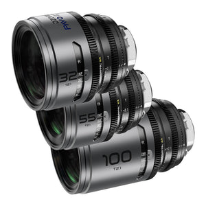 DZOFilm Pavo 2x Anamorphic Prime T2.1 3 Lens Bundle (32/55/100mm) - Blue Coating