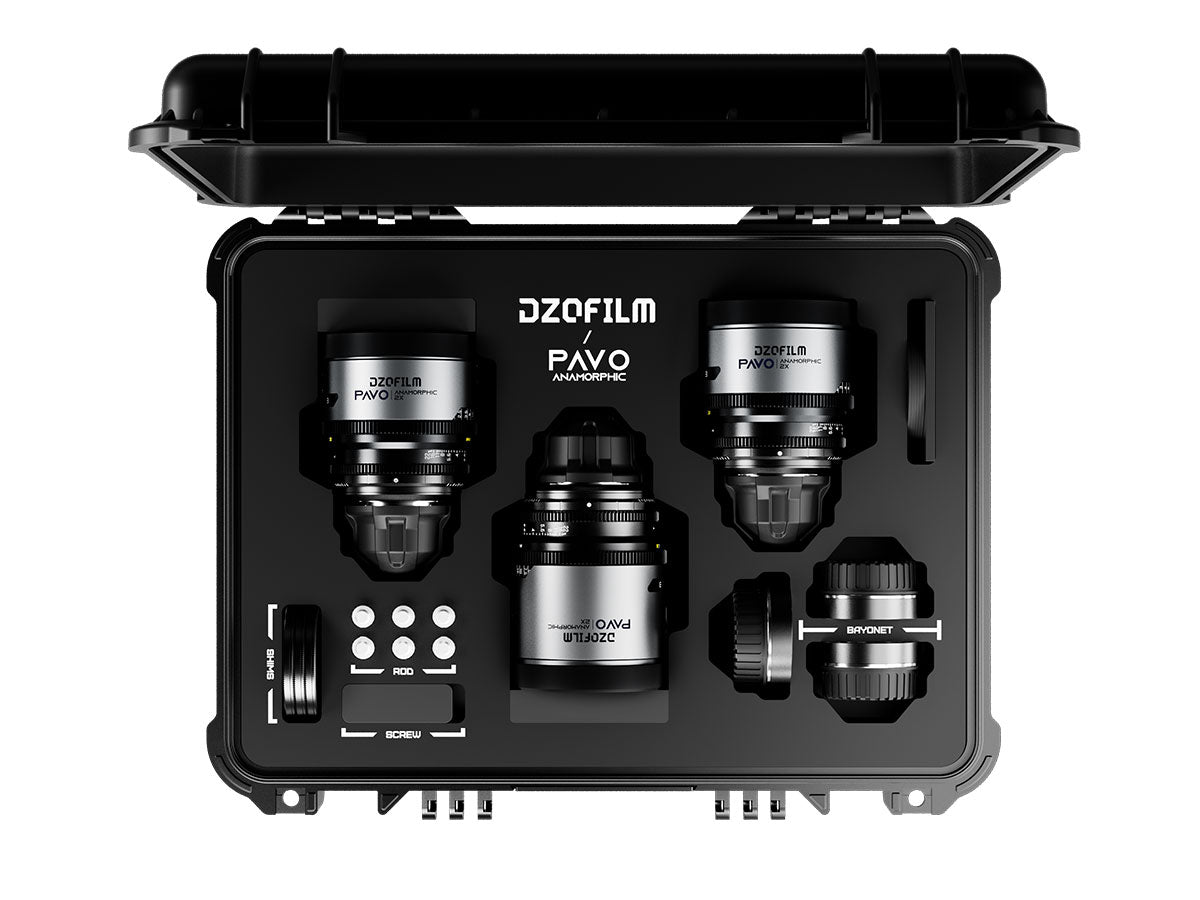 DZOFilm Pavo 2x Anamorphic Prime T2.1 3 Lens Bundle (32/55/100mm) - Neutral Coating