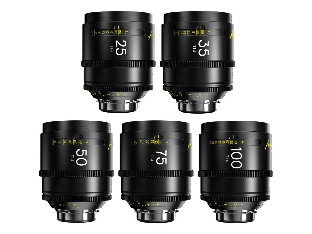 DZOFILM Arles FF/VV Prime Cine 5x Lens Set (25/35/50/75/100mm) - PL Mount