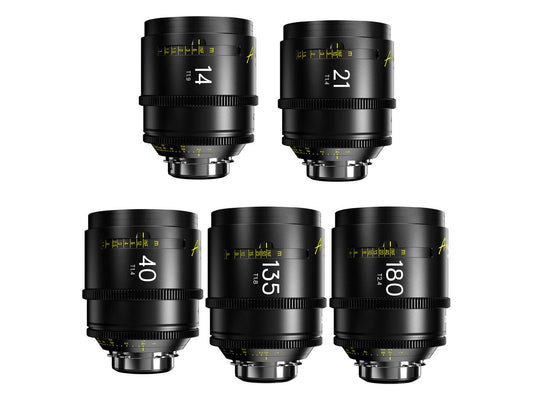 DZOFILM Arles FF/VV Prime Cine 5x Lens Set (14/21/40/135/180mm) - PL Mount