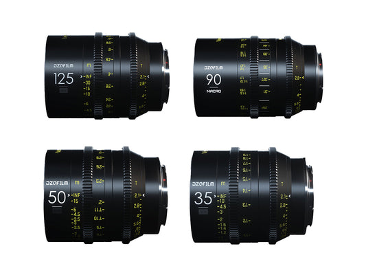 DZOFILM Vespid 4 Lens Kit (35/50/125mm, 90mm Macro) - PL Mount (Imperial)