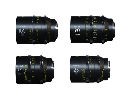 DZOFILM Vespid 4 Lens Kit (25/75/100mm, 90mm Macro) - PL Mount (Imperial)