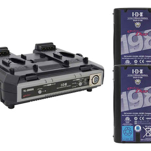 IDX 2 x DUO-C198P Batteries, 1 x VL-2000S Simultaneous Charger