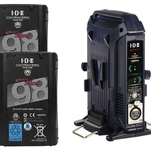 IDX 2 x DUO-C98P Batteries, 1 x VL-2X Charger