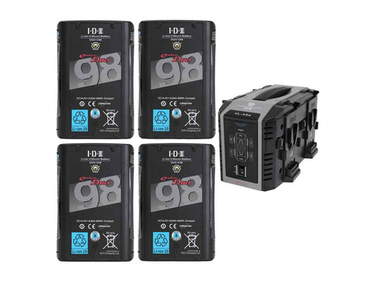 IDX 4x DUO-CP98 Batteries and IDX VL-4X Charger Kit
