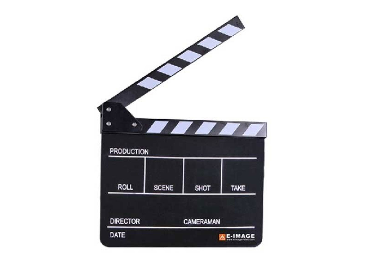 E-Image Black Acrylic Black and White Clapperboard