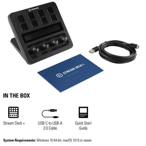 Elgato Stream Deck + (Black) Customisable Control Console