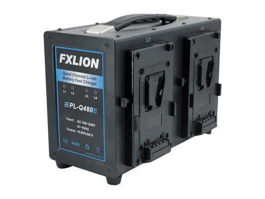 FXLION Quad-Channel V-Mount Fast Battery Charger