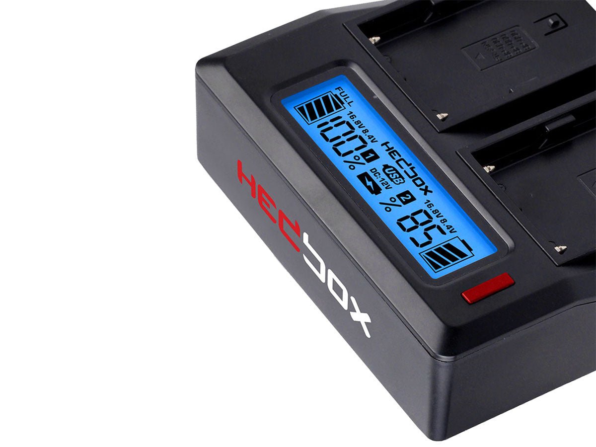 Hedbox RP-DC50 Dual Battery Charger with Battery Charger Plate - Sony: NP-F Series