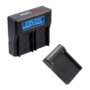 Hedbox RP-DC50 Dual Battery Charger with Battery Charger Plate - Canon: LP-E6