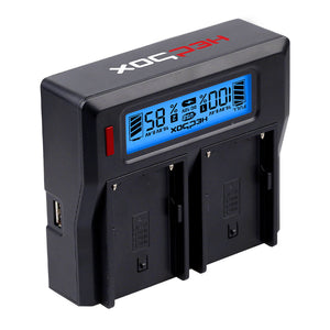 Hedbox RP-DC50 Dual Battery Charger with Battery Charger Plate - Sony: NP-F Series