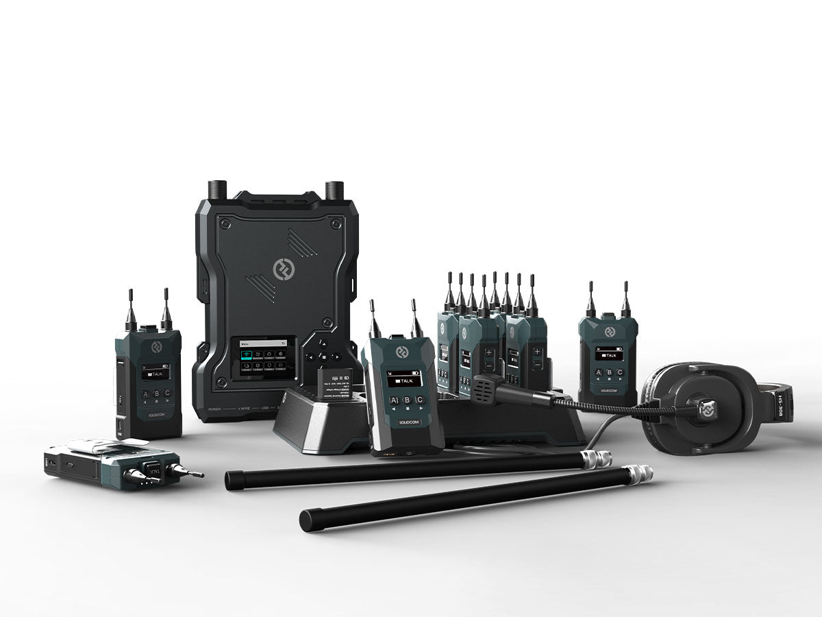 Hollyland Solidcom M1-8B - Full Duplex Wireless Intercom System with 8 Belt Packs