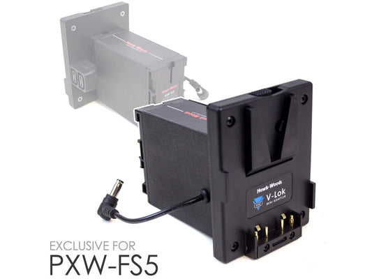 Hawk-Woods V-Lok mini Sony FS5 camera mount - 2x d-tap