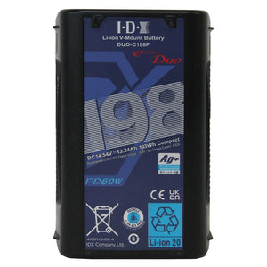 IDX DUO-C198P 193Wh High-Load Li-Ion V-Mount Battery w 2x D-Tap and USB-PD