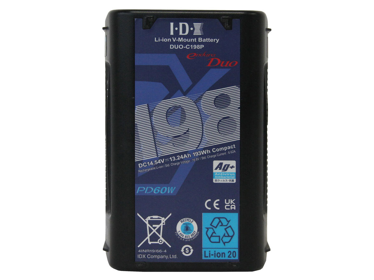 IDX DUO-C198P 193Wh High-Load Li-Ion V-Mount Battery w 2x D-Tap and USB-PD