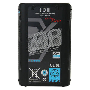 IDX DUO-C98P 96Wh High-Load Li-Ion V-Mount Battery w 2x D-Tap and USB-PD