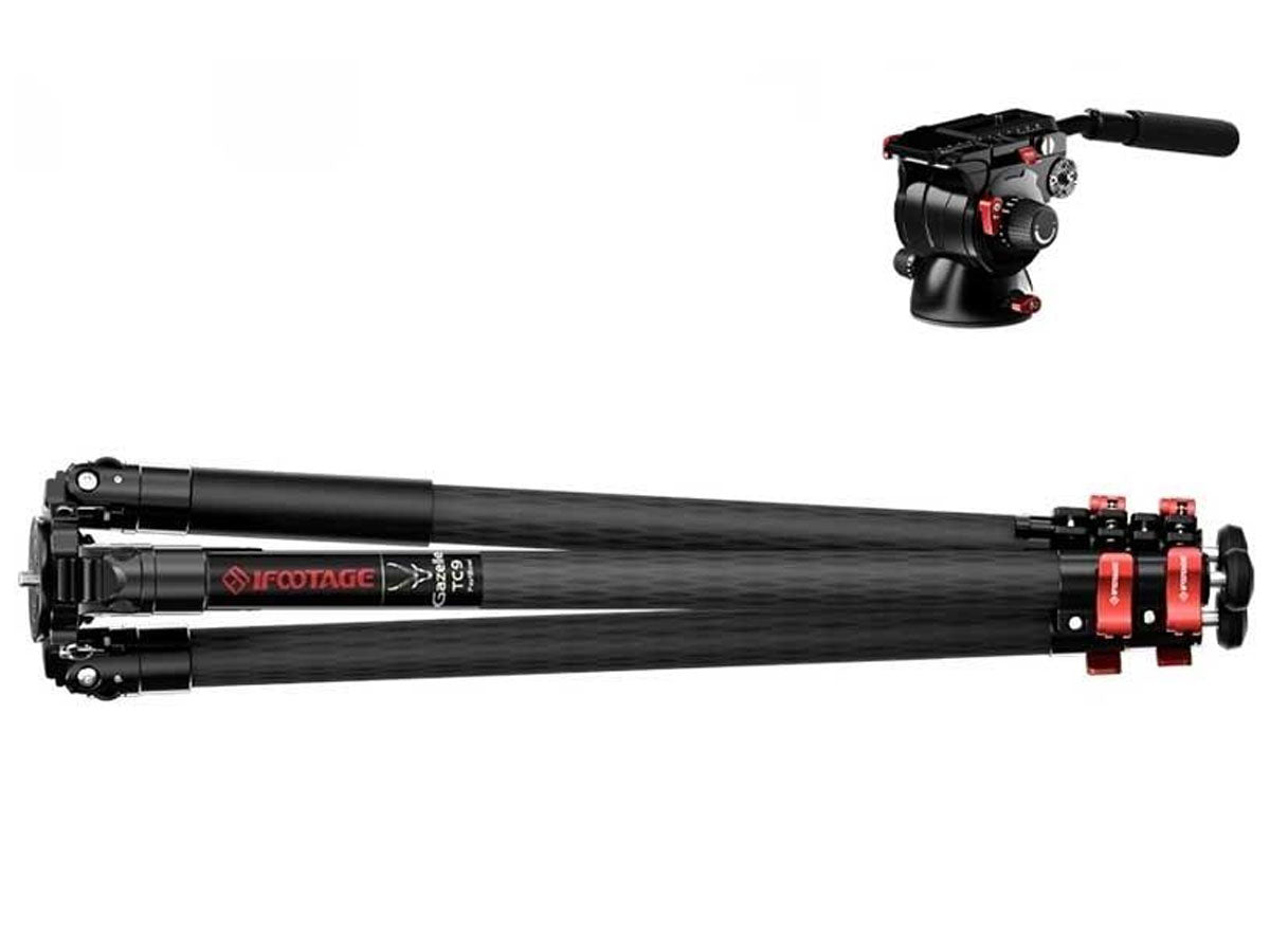 iFootage Gazelle Tripod TC9-Fastbowl + Komodo K7 Fluid Head Bundle