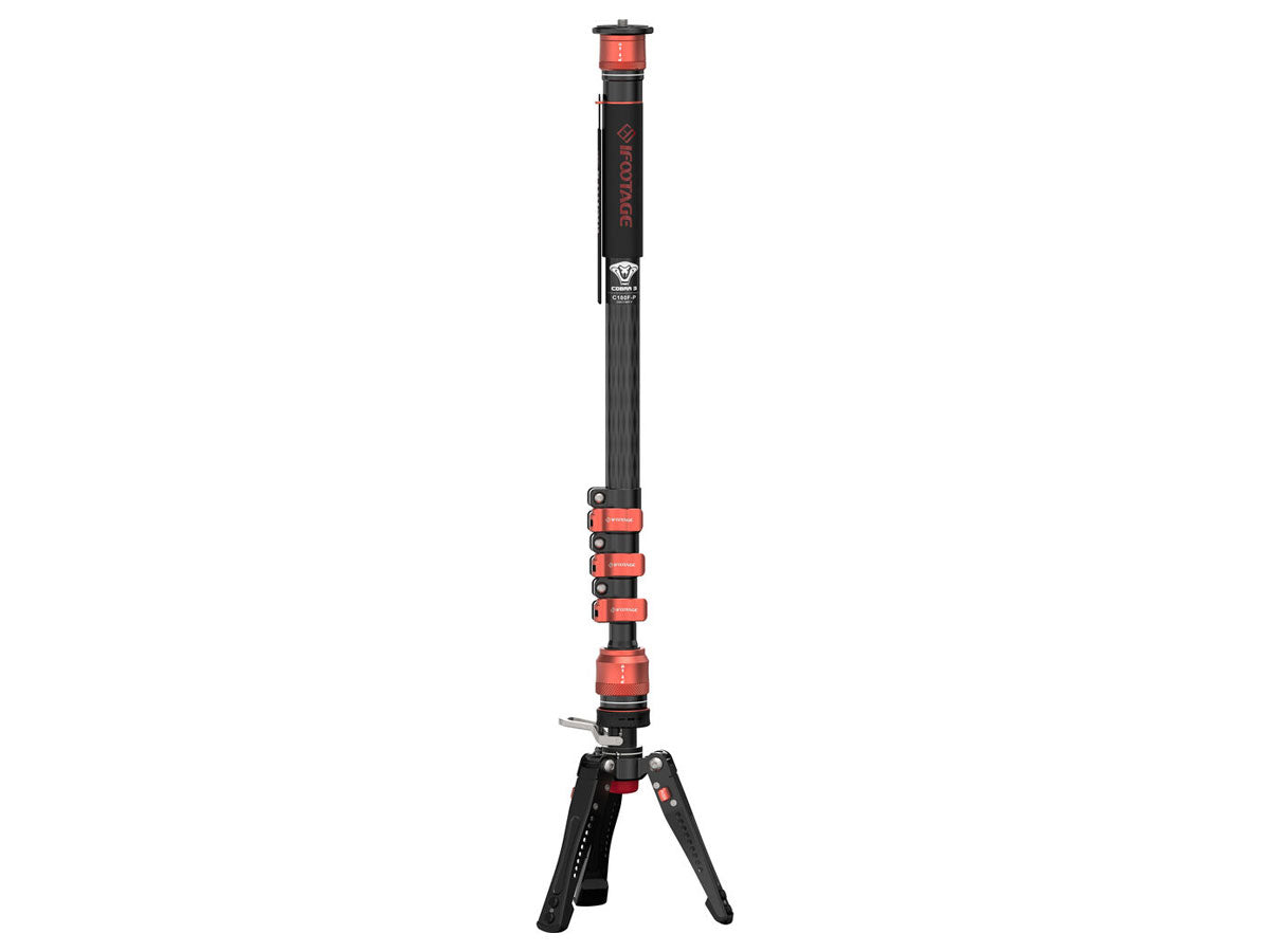 iFootage Cobra 3 C180F-P Carbon Fiber Flip Lock Pedal Monopod