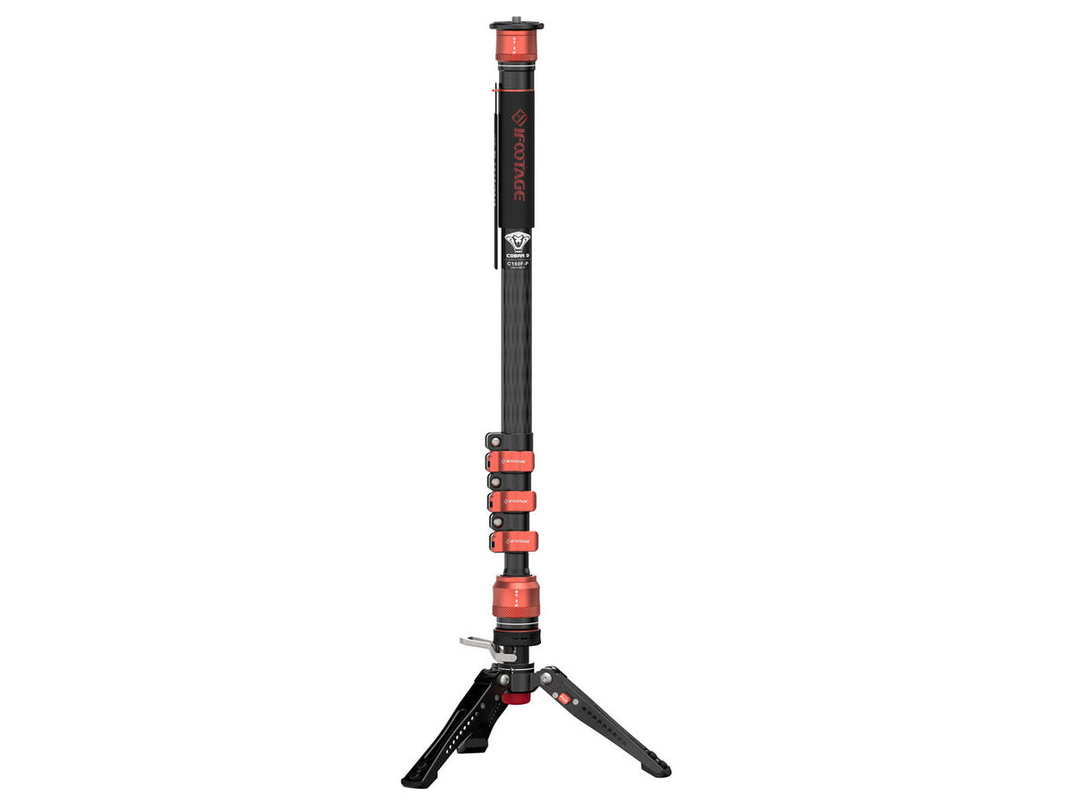 iFootage Cobra 3 C180F-P Carbon Fiber Flip Lock Pedal Monopod