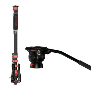 iFootage Cobra 3 C180F-P Monopod & Komodo K5S Fluid Head Bundle