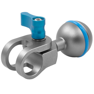 Kondor Blue Ball Head to 15mm Rod Clamp for Magic Arms - Space Grey