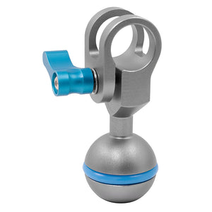 Kondor Blue Ball Head to 15mm Rod Clamp for Magic Arms - Space Grey