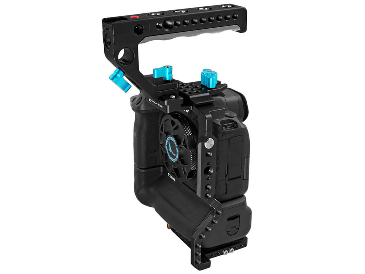 Kondor Blue Canon R5/R6/R Cage with Battery Grip (Top Handle) - Black