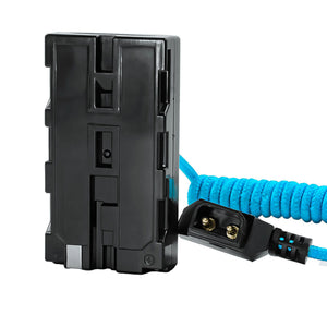 Kondor Blue D-Tap to Sony L-Series NPF Dummy Battery Cable - Blue