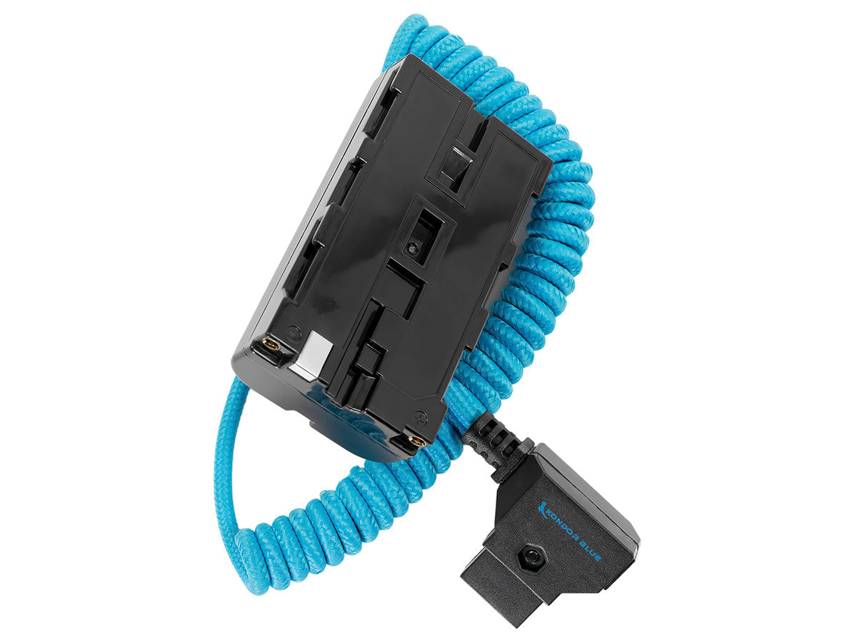 Kondor Blue D-Tap to Sony L-Series NPF Dummy Battery Cable - Blue