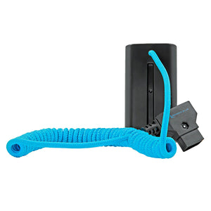 Kondor Blue D-Tap to Sony L-Series NPF Dummy Battery Cable - Blue