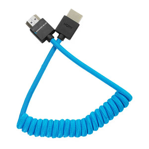 Kondor Blue Coiled Mini HDMI to Full HDMI (12-24") - Blue
