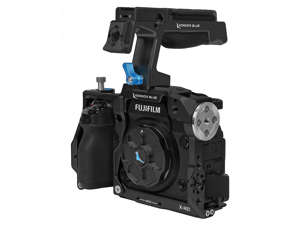 Kondor Blue Fujifilm X-H2S Cage with Top Handle - Raven Black