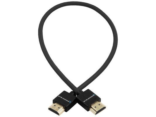 Kondor Blue HDMI to HDMI 16" Braided Cable for On-Camera Monitors - Raven Black