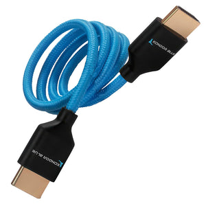 Kondor Blue 2ft HDMI 2.0 Braided Blue Cable