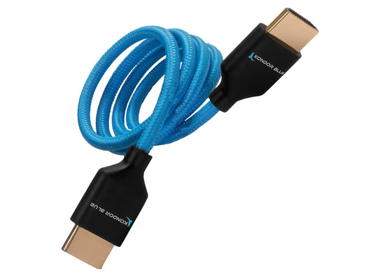 Kondor Blue 2ft HDMI 2.0 Braided Blue Cable