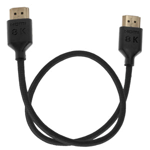 Kondor Blue 8K HDMI 2.1 17" Braided Cable - Black